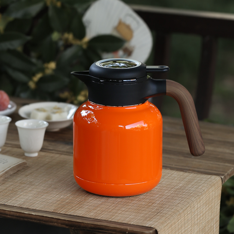 智簡焖茶壺-橙色